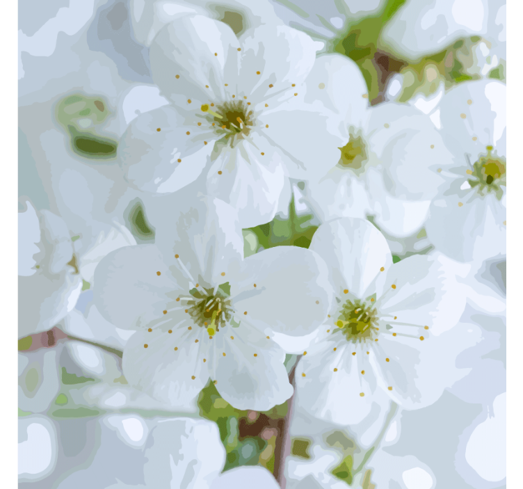 Texture coasters delicate cherry blossoms - TenStickers