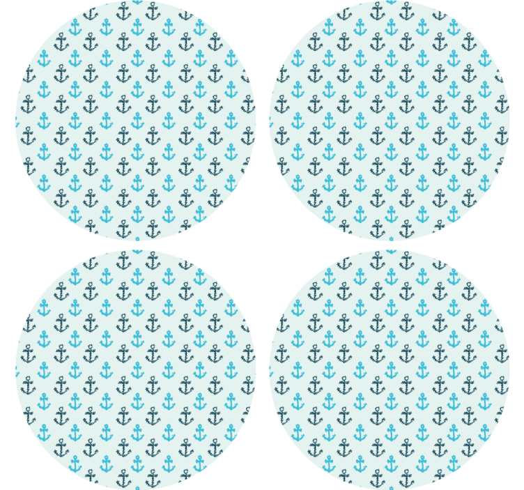 Texture coasters anchor pattern design - TenStickers