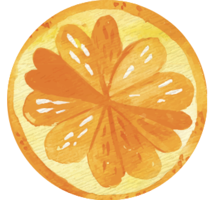 Texture coasters citrus slice designs - TenStickers
