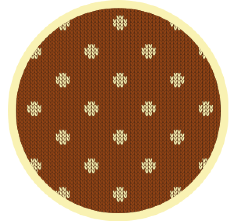 Texture coasters with textured brown polka dots - TenStickers