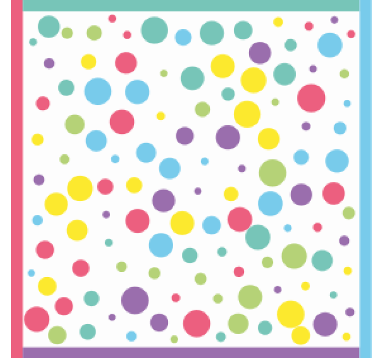 Modern coasters with colorful polka dot design - TenStickers