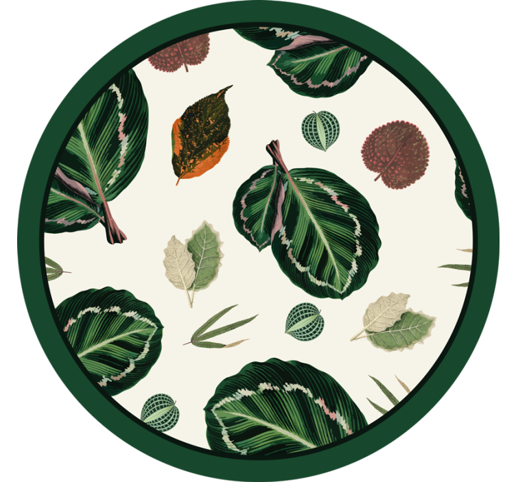 Texture coasters with leaf pattern design - TenStickers