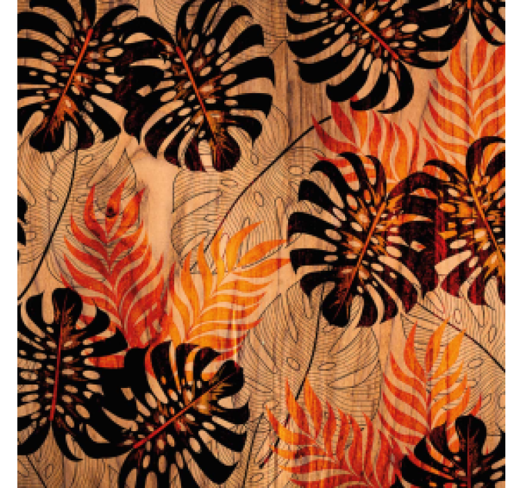 Texture coasters tropical foliage design - TenStickers