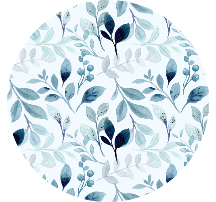 Texture coasters floral leaf design - TenStickers