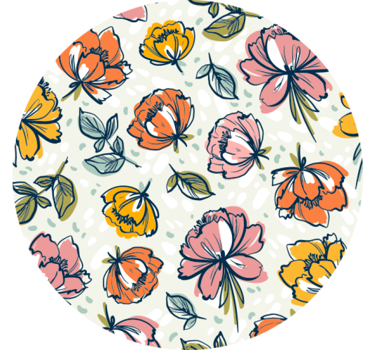 Modern coasters with botanical print design - TenStickers