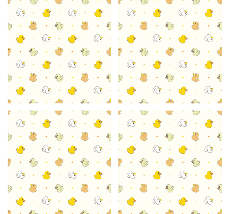 Modern coasters with charming rubber duck design - TenStickers