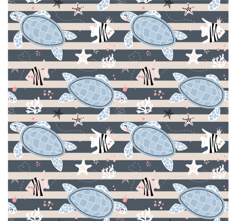 Vintage coaster turtle pattern design - TenStickers