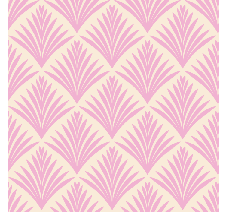 Pastel pink palm retro pattern vintage coaster - TenStickers
