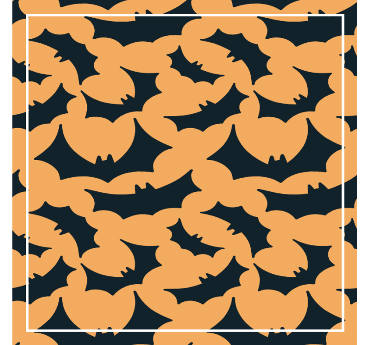 Halloween coasters bat pattern design - TenStickers