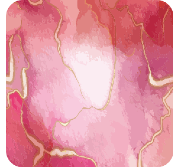 Texture coasters flowing pink marble - TenStickers