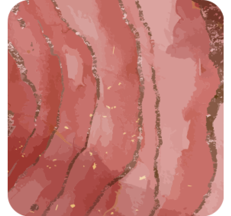 Texture coasters abstract pink marble swirls - TenStickers