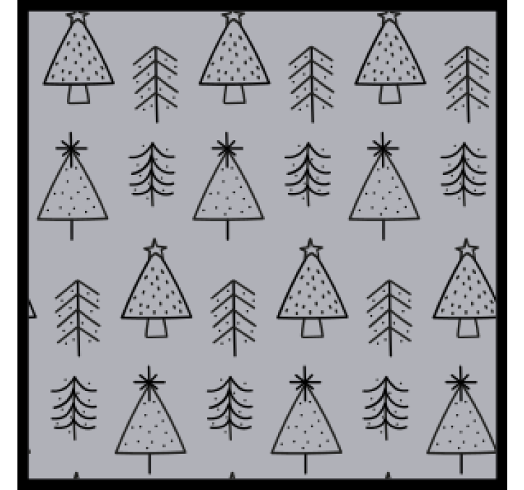 Christmas coasters with decorative tree designs - TenStickers
