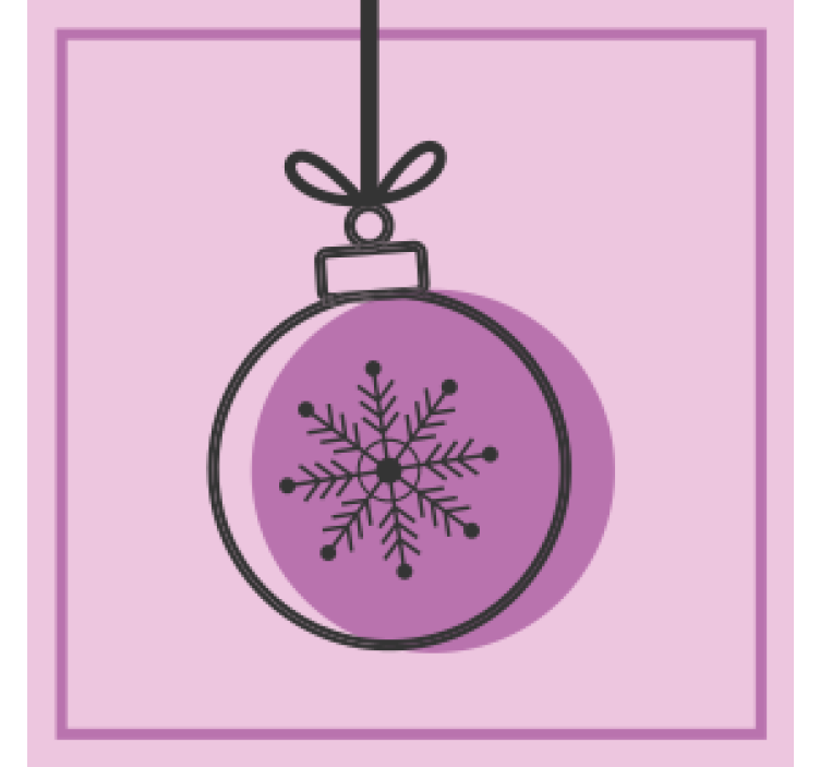 Christmas coasters with snowflake ornament design - TenStickers