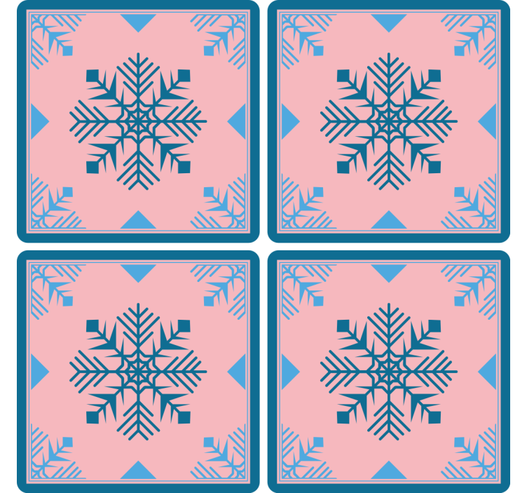 Christmas coasters snowflake design silicone mats - TenStickers
