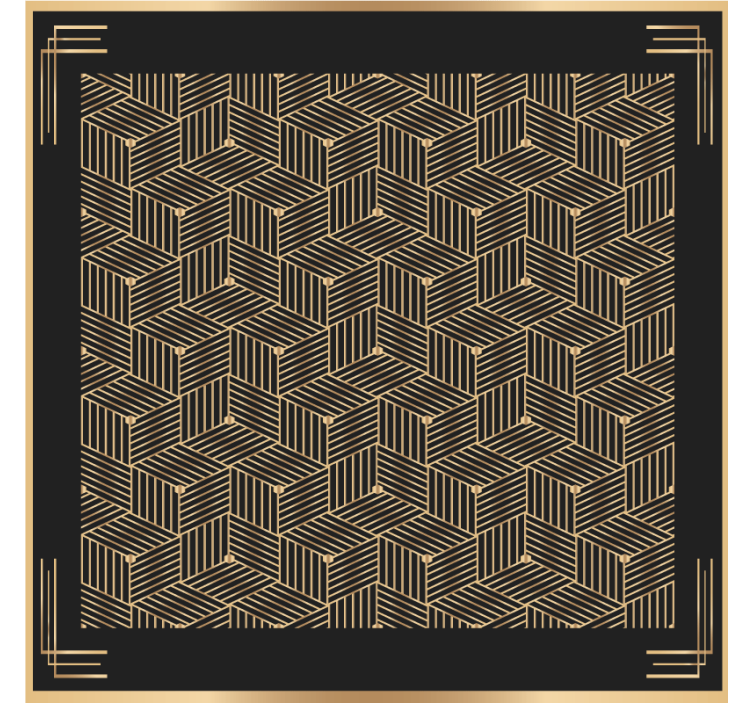 Texture coasters with geometric leaf design - TenStickers