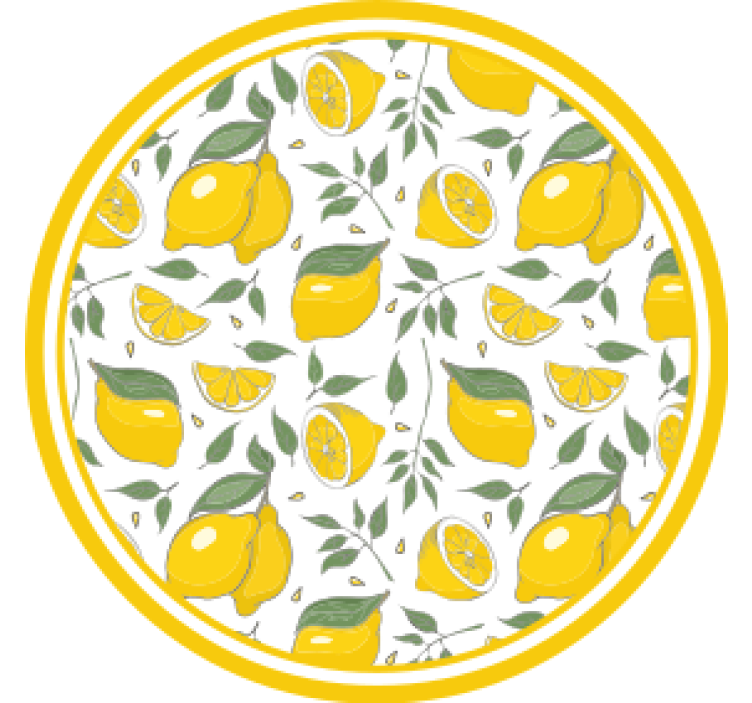 Texture coasters lemon pattern design - TenStickers