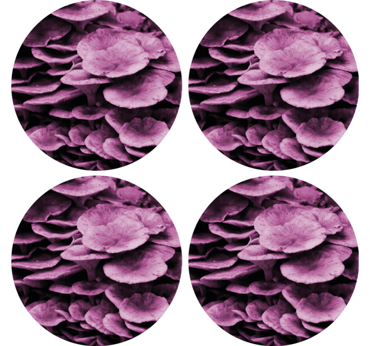 Texture coasters with textured floral pattern - TenStickers