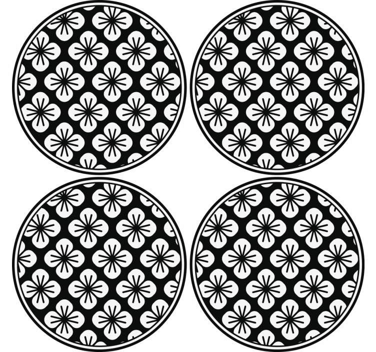 Texture coasters botanical textured surface - TenStickers