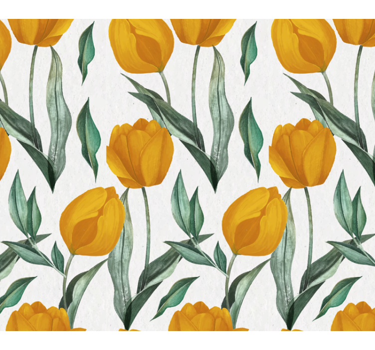 Texture coasters yellow tulip design - TenStickers