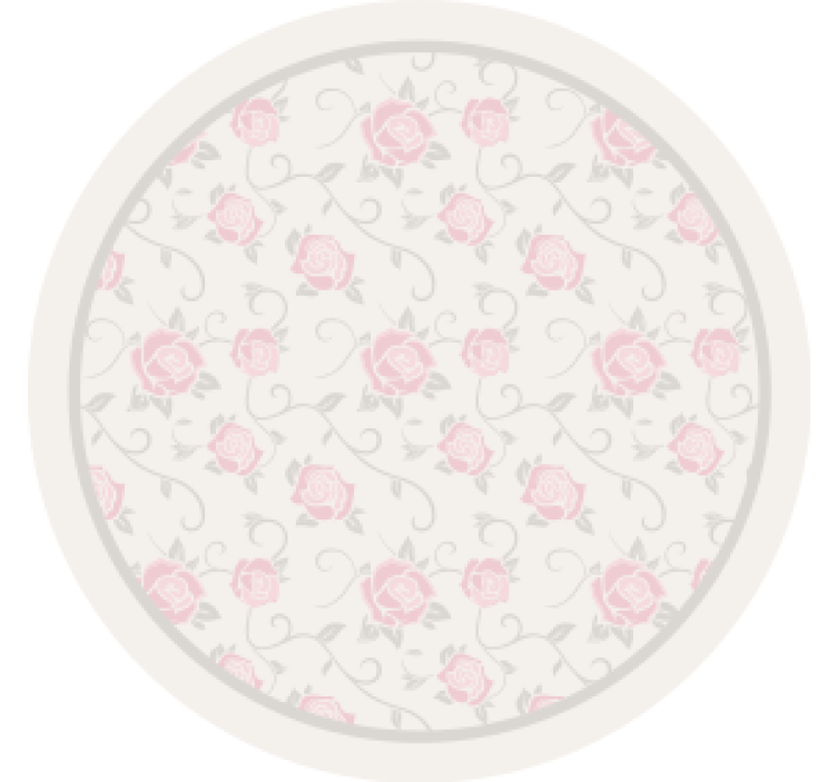 Vintage coaster with retro floral design - TenStickers