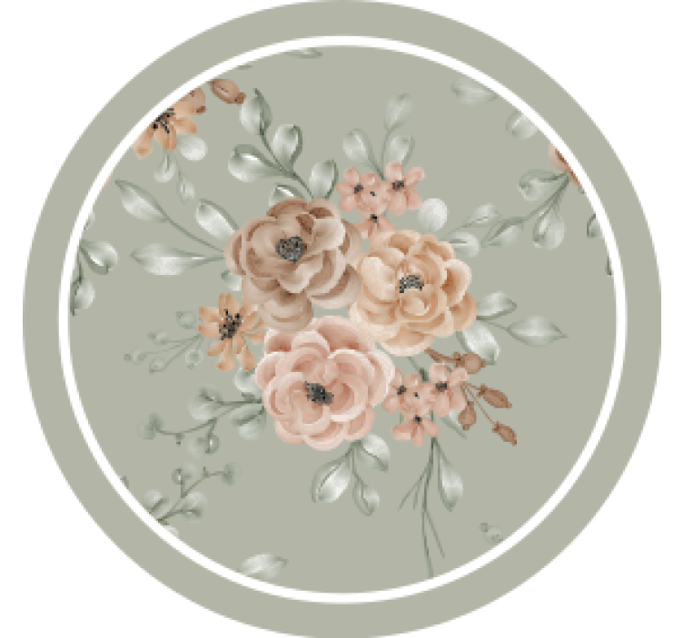 Modern coasters floral elegance design - TenStickers