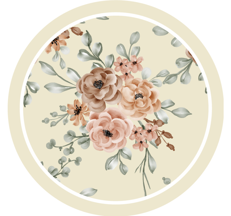 Floral Elegance Pattern vintage coaster - TenStickers