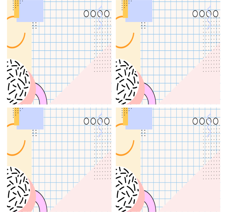 Modern coasters with geometric pattern design - TenStickers