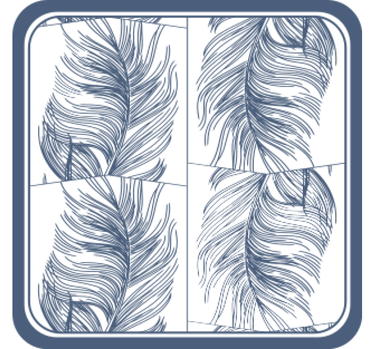 Texture coasters with elegant feather design - TenStickers