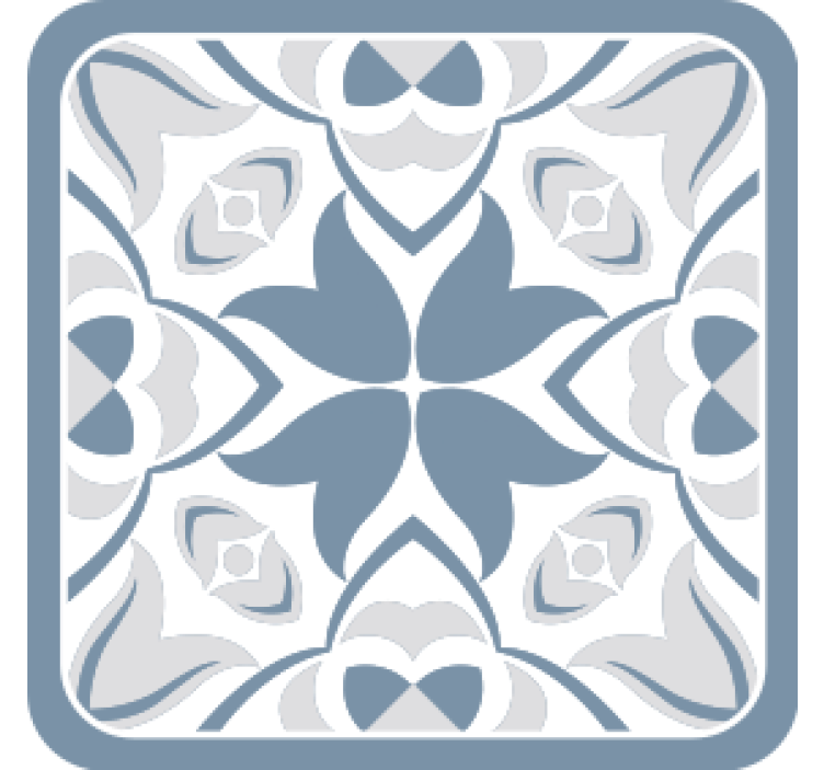 Texture coasters elegant floral design - TenStickers