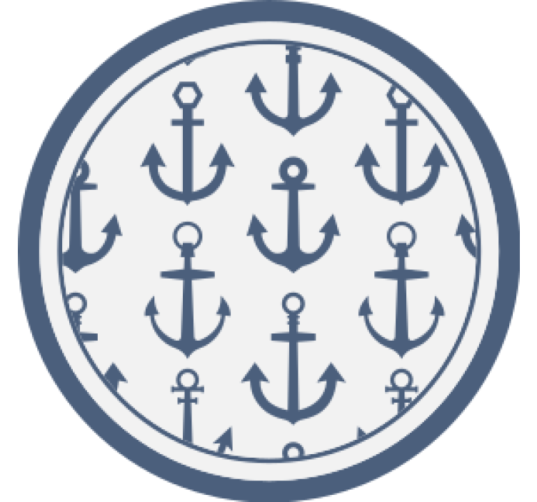 Texture coasters nautical anchor design - TenStickers