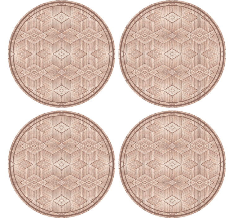 Texture coasters with geometric patterned design - TenStickers