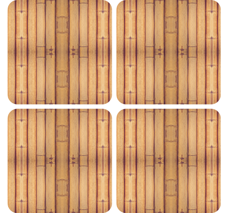 Texture coasters with bamboo textured surface - TenStickers