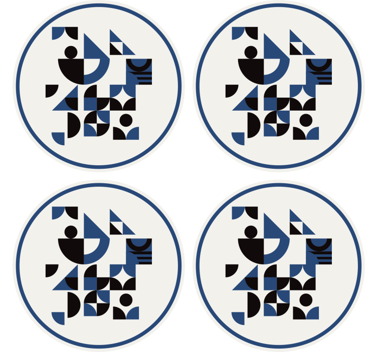 Modern coasters with geometric shape design - TenStickers