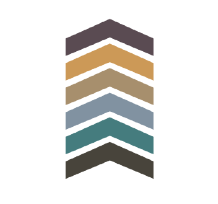 Texture coasters layered chevron design - TenStickers