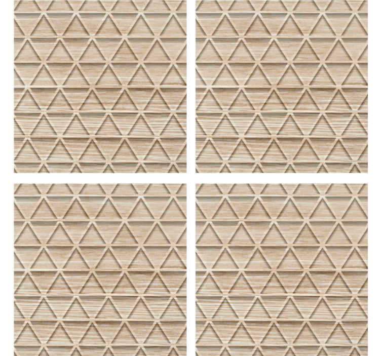 Texture coasters with textured geometric pattern - TenStickers