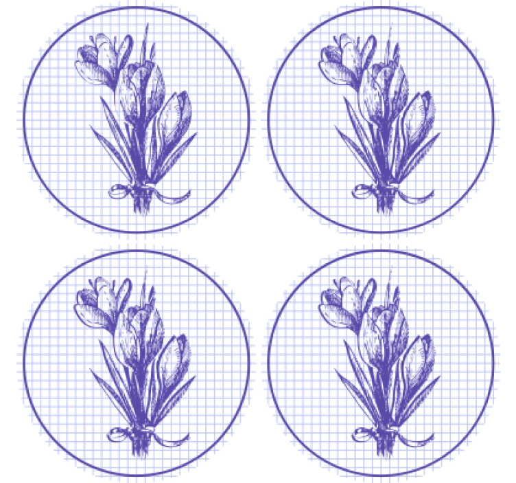 Texture coasters graceful botanical design - TenStickers