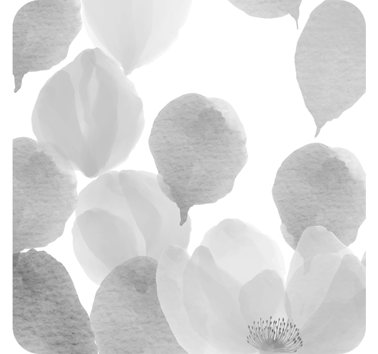 Texture coasters soft gray petals - TenStickers