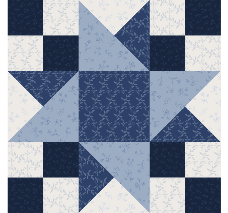 Texture coasters elegant floral star design - TenStickers