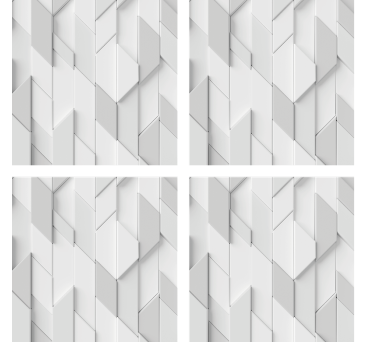 Texture coasters with geometric relief design - TenStickers
