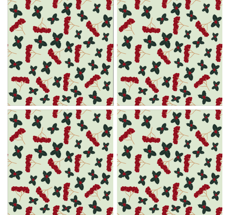 Texture coasters with floral inspired design - TenStickers