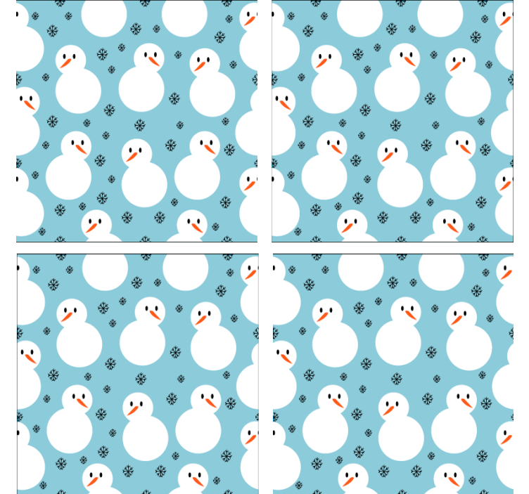 Christmas coasters snowman pattern design - TenStickers