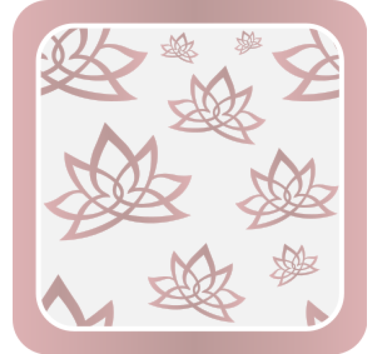 Texture coasters lotus flower design - TenStickers