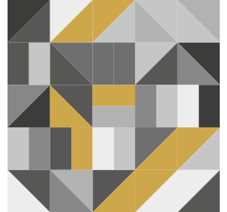 Texture coasters geometric blocks in yellow - TenStickers