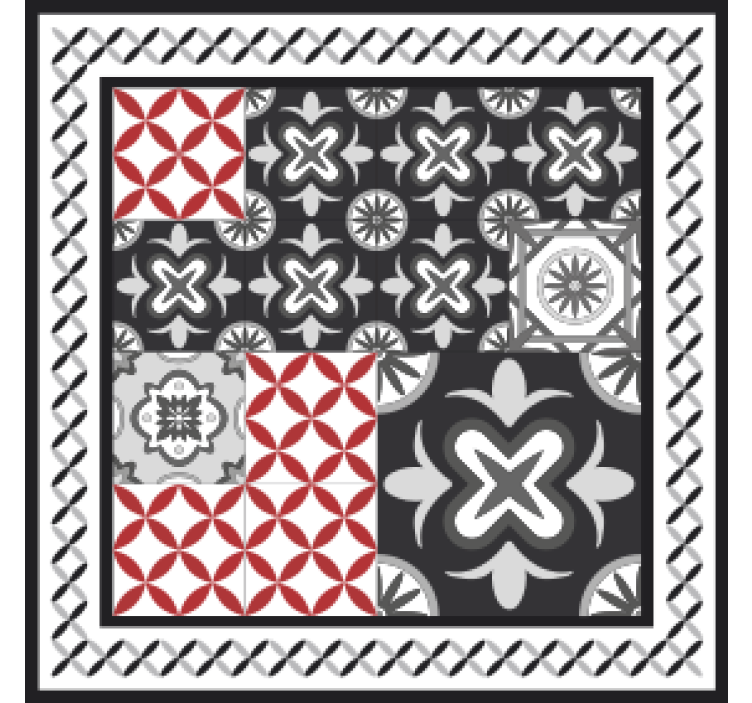 Texture coasters geometric patterns collage - TenStickers