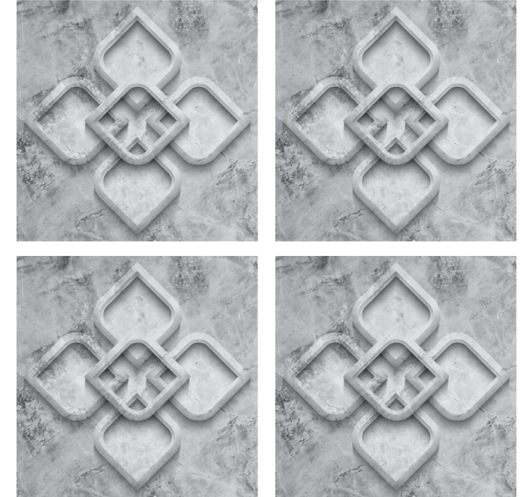 Elaborate grey motif texture coasters - TenStickers