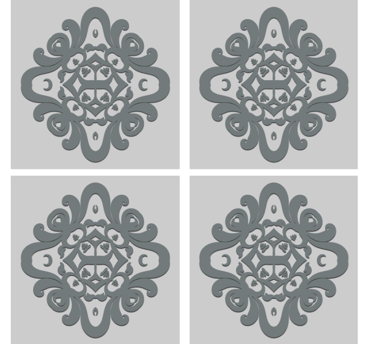 Texture coasters with detailed pattern design - TenStickers