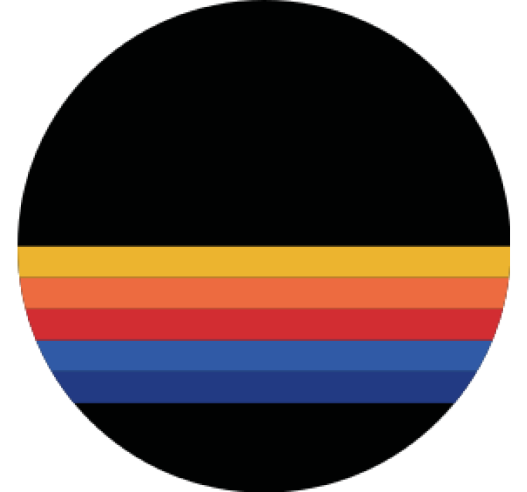 Texture coasters colorful striped circular design - TenStickers