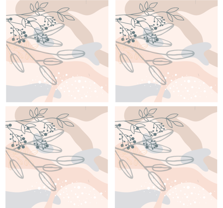 Texture coasters floral abstract designs - TenStickers