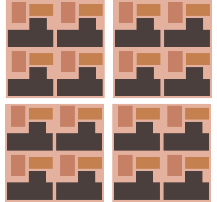 Texture coasters geometric block design - TenStickers