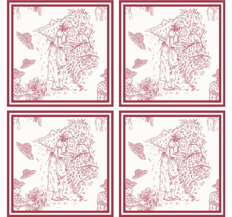 Vintage coaster rustic scene artwork - TenStickers